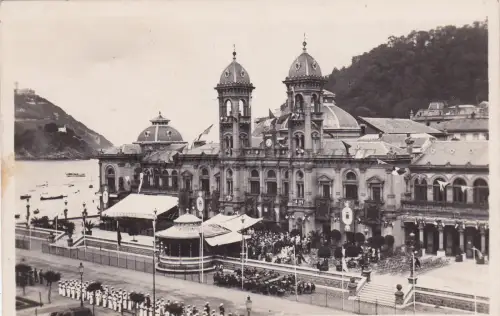 SPANIEN - San Sebastian, El Gran Casino, Militärische Zensur, Fotopostkarte
