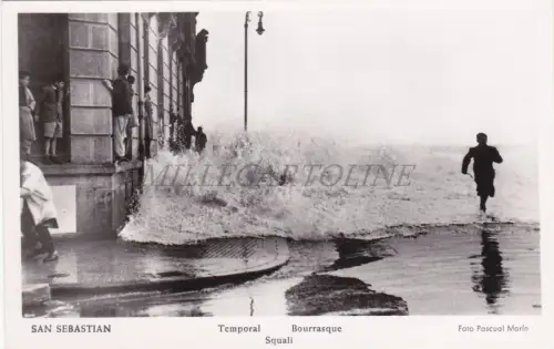 SPANIEN - San Sebastian, Temporal, Pascual Marin Foto Postkarte