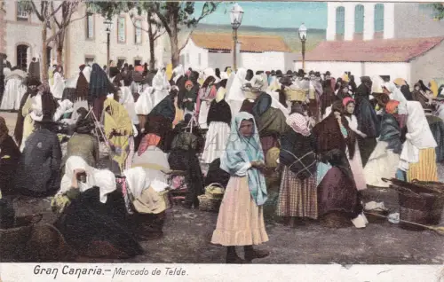 SPANIEN - Telde, Mercado, Gran Canaria, Postkarte 1907