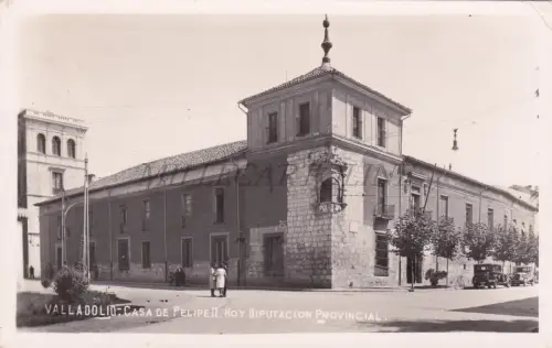 SPANIEN - Valladolid, Casa de Felipe II Deputacion Provincial, Foto Postkarte 1937