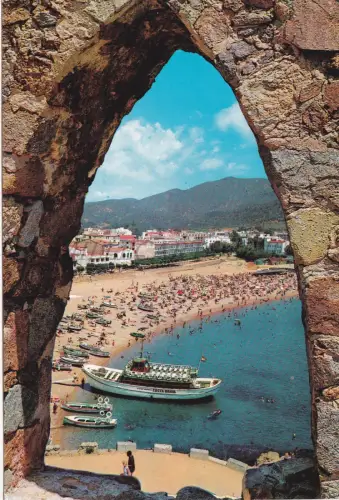 SPANIEN - Tossa de Mar, Playa, Costa Brava, Postkarte 1965