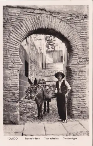 SPANIEN - Toledo, Tipe Toledano, Fotopostkarte