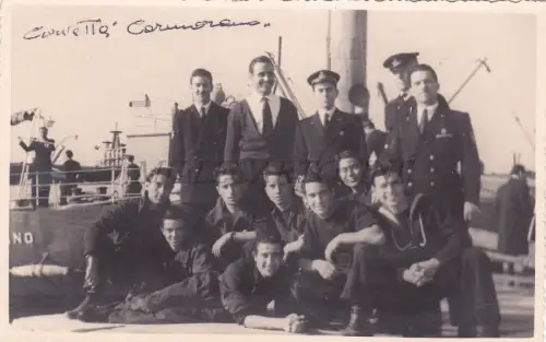 TARENT - Kormorankorvette, Besatzung, Matrosen, Foto Postkarte 1948