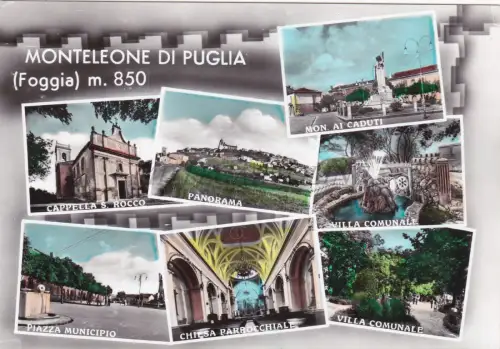 MONTELEONE DI PUGLIA - Foggia, Bari, Postkarte