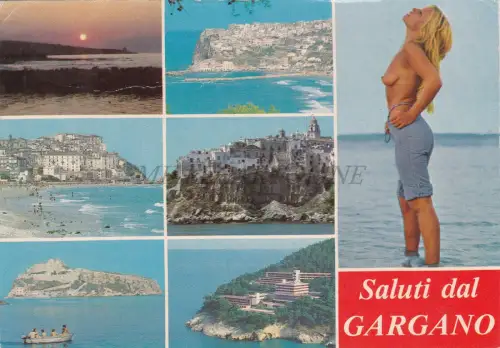 GARGANO - Grüße, Ansichten, Schönheit am Meer, Frauenkarte