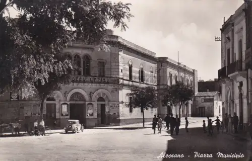 ALESSANO - Piazza Municipio, Foto Postkarte 1952