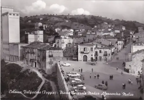 CELENZA VALFORTORE - Foggia, Piazza Generale Medico A. Malice, Postkarte 1969