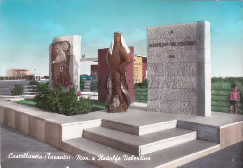 CASTELLANETA - Taranto, Monumento a Rudolfo Valentino, Postkarte 1958