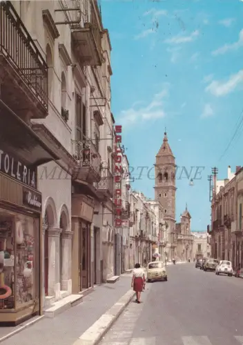 GIOIA DEL COLLE - Via Cavour, FIAT 500, Postkarte 1968