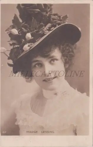 MADGE LESSING - Foto Postkarte 1904 Gibraltar