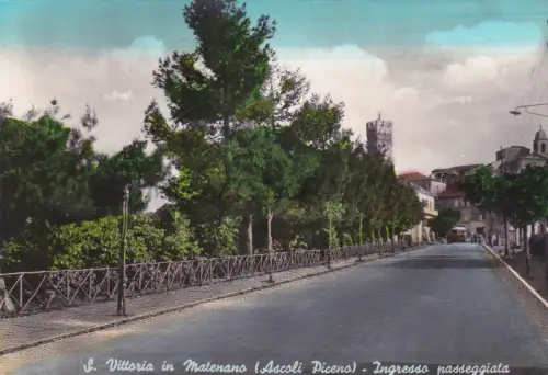 S. VITTORIA IN MATENANO - Ascoli Piceno, Eingang Promenade, Foto Postkarte