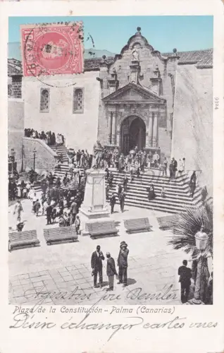 SPANIEN - Palma, Kanarische Inseln, Plaza de la Constitucion, Postkarte