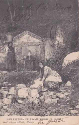 SPANIEN - San Esteban de Pravia, Fuente de Roque, Postkarte 1907