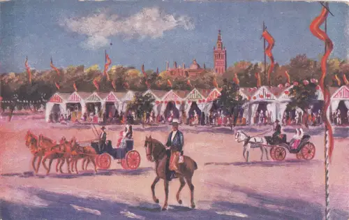SPANIEN - Sevilla, En la Feria, Postkarte