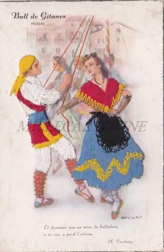 SPANIEN - Ball de Gitanes, Penedes, A. Castany, Seidenpostkarte