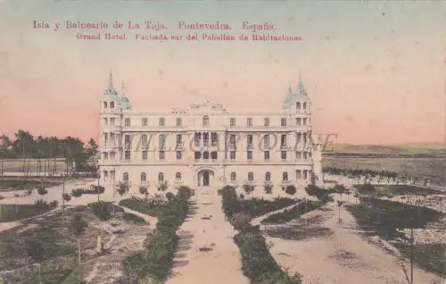 SPANIEN - Pontevedra, Isla y Balneario de la Toja, Gent Hotel, Postkarte 2