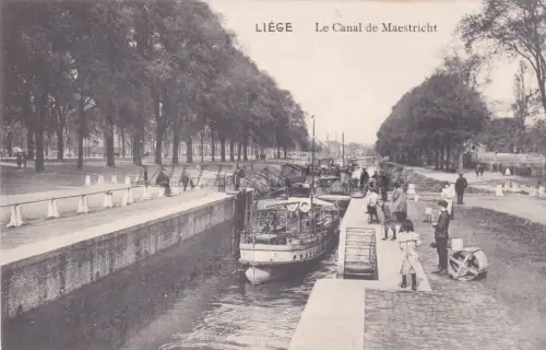 BELGIEN - Lüttich, Le Canal de Maestricht, Postkarte