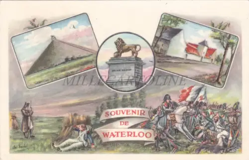 BELGIEN - Waterloo, Souvenir, Postkarte 1962