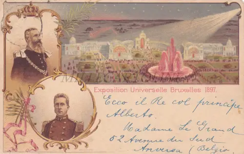 BELGIEN - Brüssel, Weltausstellung 1897, Postkarte 1899