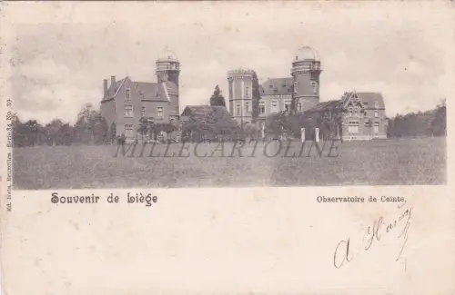 BELGIEN - Lüttich, Souvenir, Observatoire de Cointe, Postkarte 1901