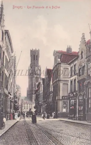 BELGIEN - Brügge, Flamande Rue et le Beffroi, Postkarte
