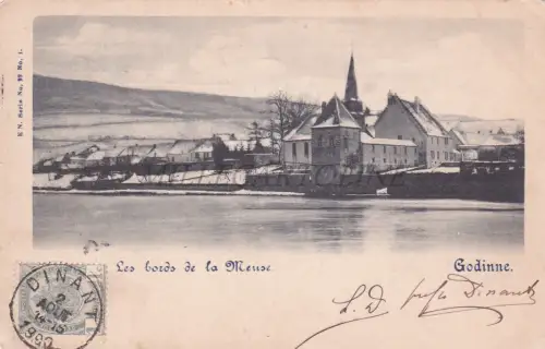 BELGIEN - Godinne, Les Bords de la Meuse, Postkarte 1900