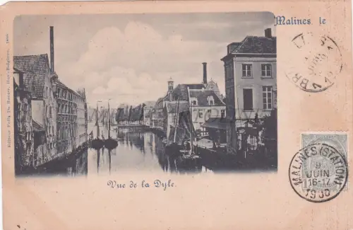 BELGIEN - Mechelen, Vue de la Dyle, Postkarte 1900