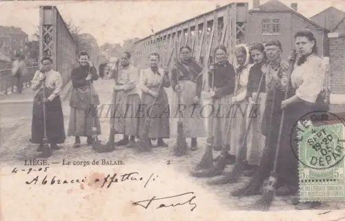 BELGIEN - Lüttich, Le Corps de Balais, Postkarte 1905