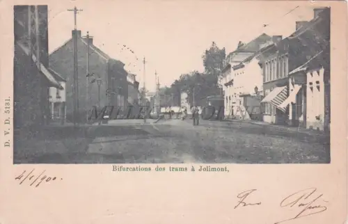 BELGIEN - Jolimont, Bifurcations des trams, Postkarte 1900