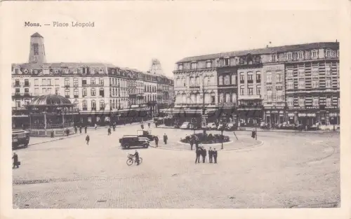 BELGIEN - Mons, Place Léopold, Postkarte