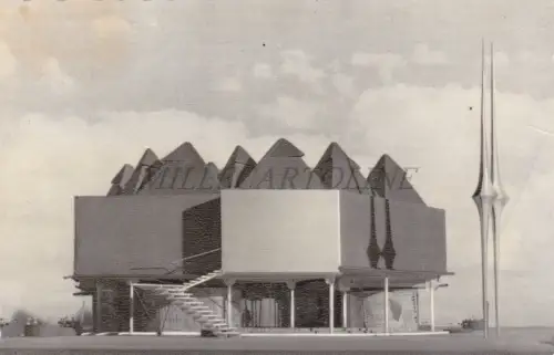 BELGIEN - Brüssel, Ausstellung 1958, Pavillon Libraire Hachette, Fotopostkarte