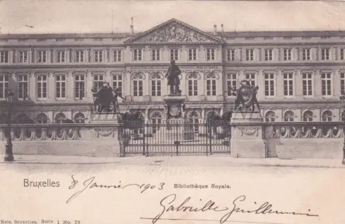 BELGIEN - Brüssel, Bibliotheque Royale, Postkarte 1903