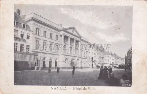 BELGIEN - Namur, Hotel de Ville, Pionierbataillon Mark, Postkarte WWI