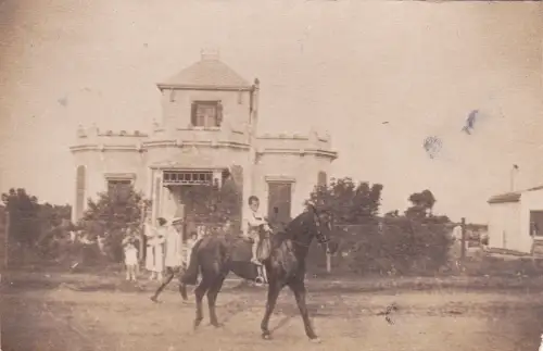 * ARGENTINIEN - Familie, Kind und Pferd - Carlos Pellegrini 1924 Italienische Auswanderung