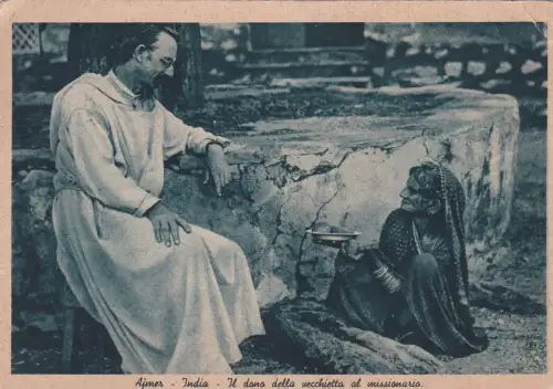 * INDIEN - Ajmer - Das Geschenk der alten Frau an die Missionarin 1938