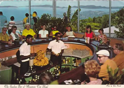 * VIRGIN ISLANDS - Saint Thomas - The Sunken Bar of Mountain Top Hotel 1972