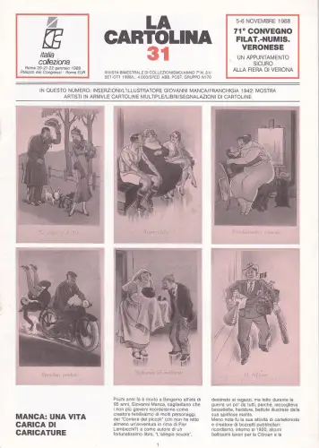 DIE POSTKARTE Nr. 31 - Zeitschrift 1988 - Illustrator fehlt Künstler in Waffen Bücher