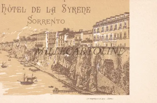HOTEL DE LA SYRENE SORRENTO - Lit.Porpora&Buono Postkarte