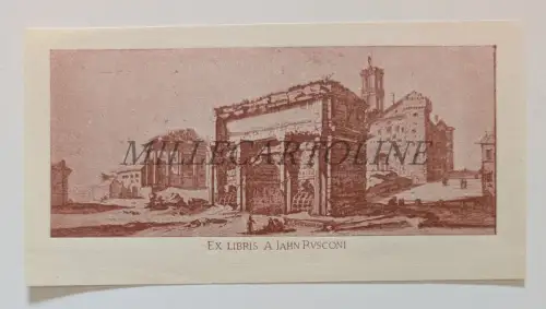 A. JAHN RUSCONI - Fori Imperiali Roma - Ex Libris