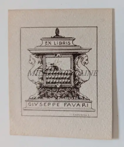 GIUSEPPE FAVARI - Ex Libris Casanova C.