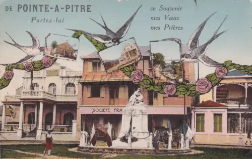 FRANKREICH - Pointe a Pitre, Souvenir, Postkarte 1948