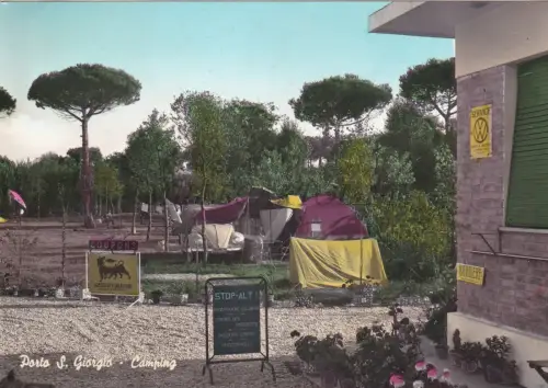 PORTO S. GIOGIO - Camping, Sechsbeiner Hund ENI, Foto Postkarte