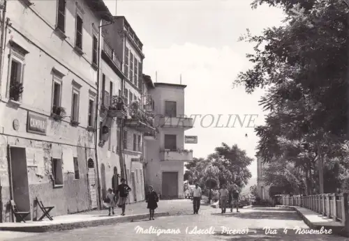 MALTIGNANO - Ascoli Piceno, Via 4 Novembre, Campari, Foto Postkarte 1966
