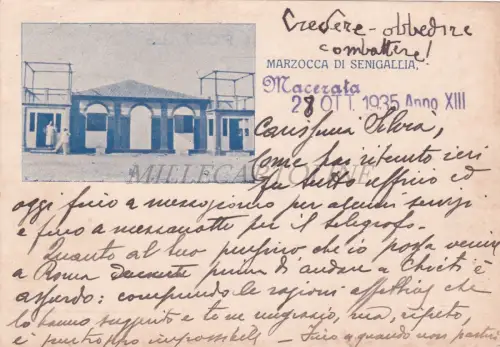 MARZOCCA DI SENIGALLIA - Villino 1935 Postkarte 