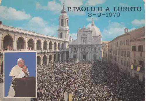LORETO - Piazza della Madonna, Johannes Paul II., Postkarte