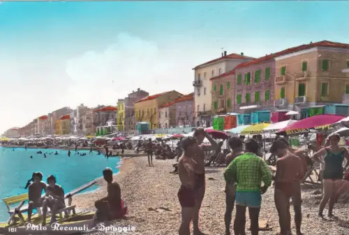 PORTO RECANATI - Strand, Foto Postkarte 1963