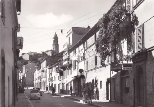 PETRITOLI - Via Roma, Martini, FIAT 500, Lambretta, Ducati, Foto Postkarte 1967