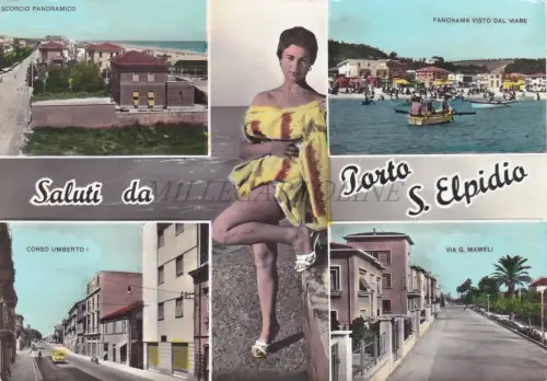 PORTO S. ELPIDIO - Grüße, Ansichten, Frau, Postkarte 1962