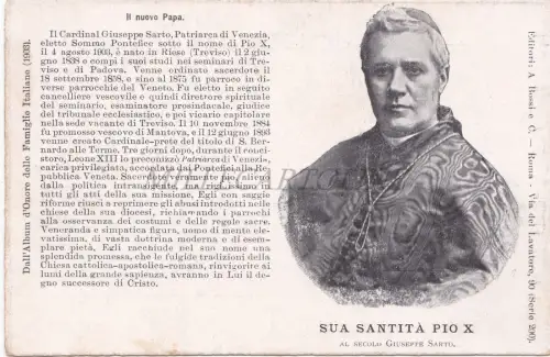 RELIGION - Papst Pius X., Kardinal G. Sarto Patriarch Venedig, Postkarte