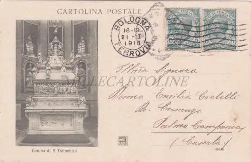 RELIGION - S. Domenico, Grab, Postkarte 1918 Bologna